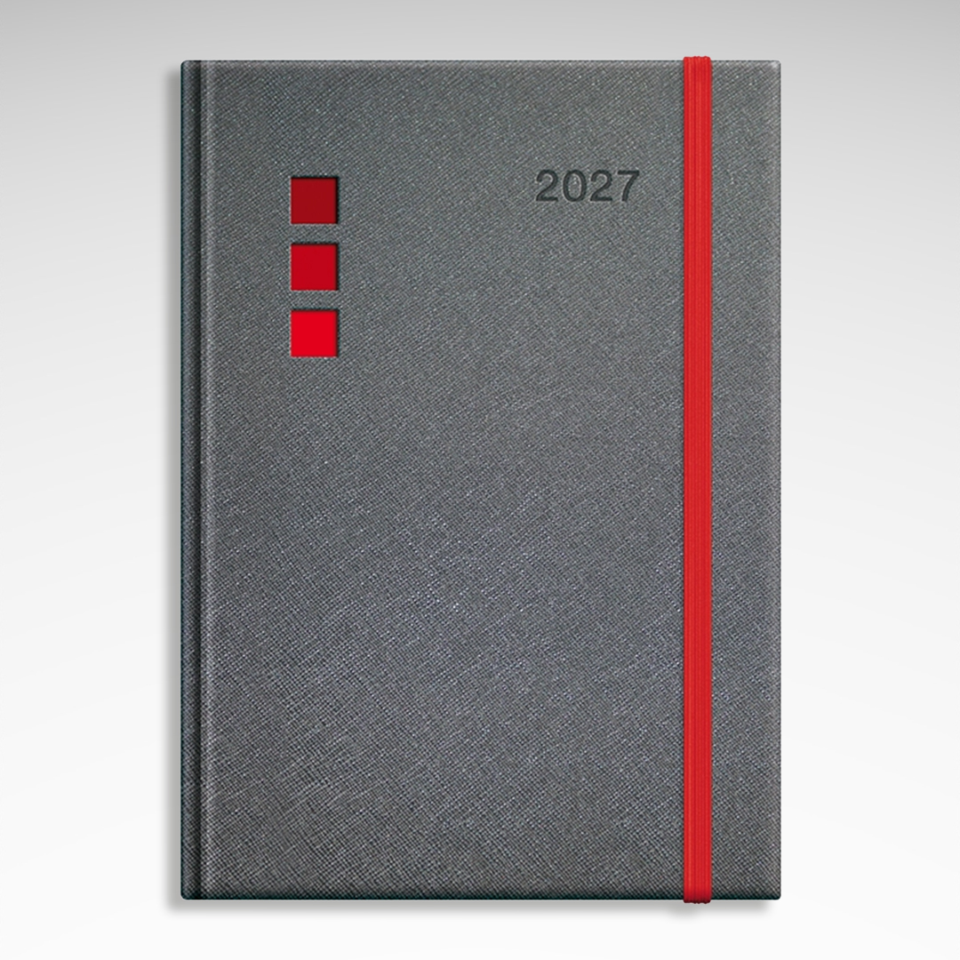 Kalendarze książkowe A5-028 z gumką dzienne na rok 2028