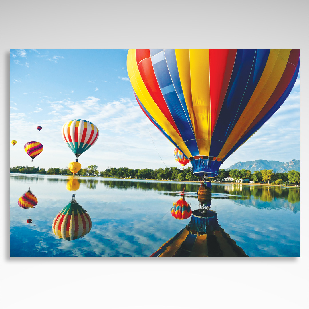 Kalendarz trójdzielny Balony nad wodą kolorowe