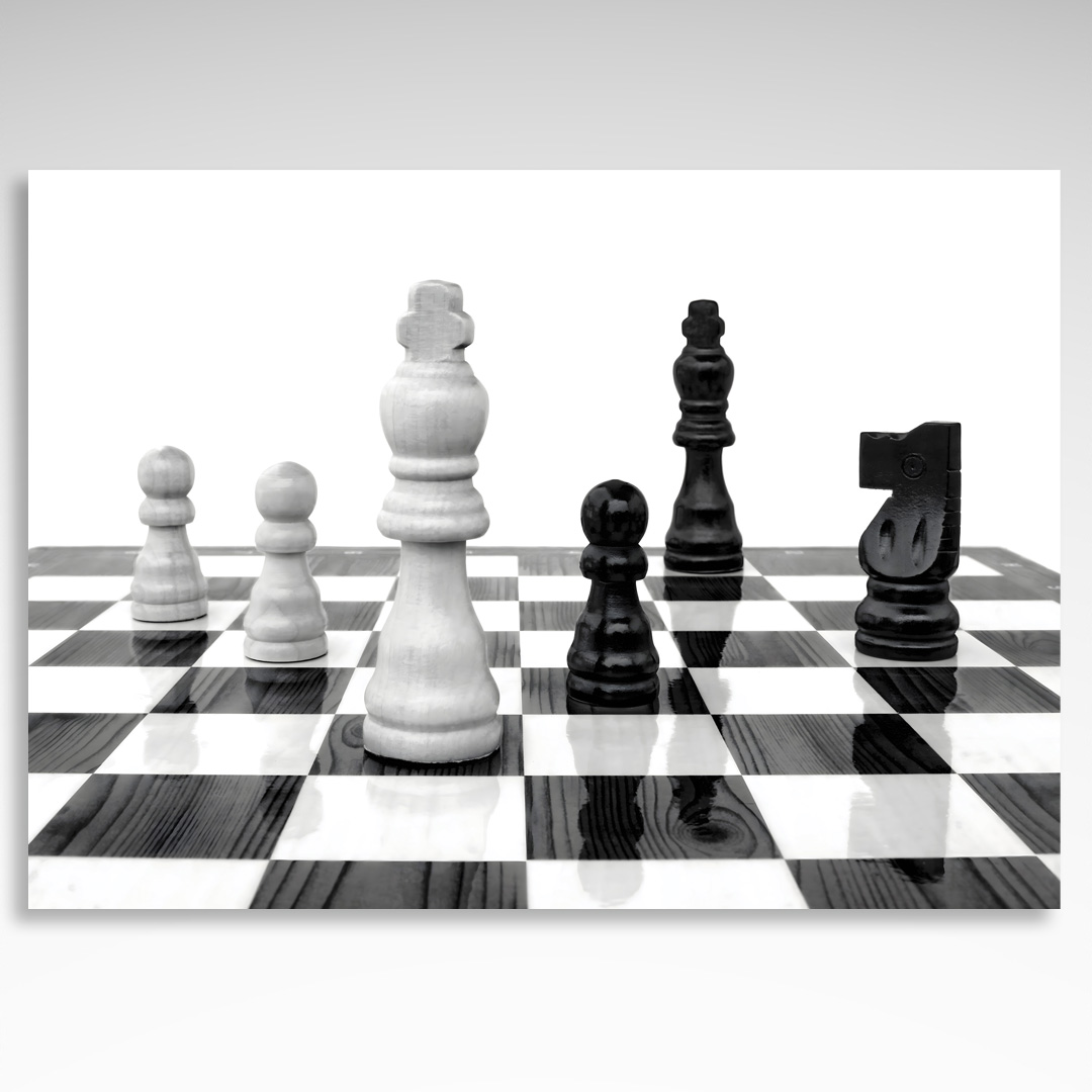 Kalendarz trójdzielny Szachy biało-czarne monochromatyczne