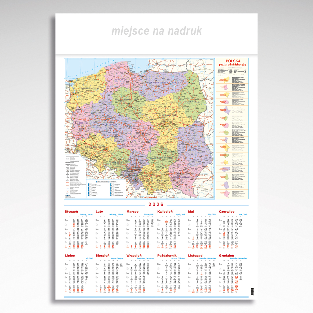 Kalendarz planszowy Mapa Polski