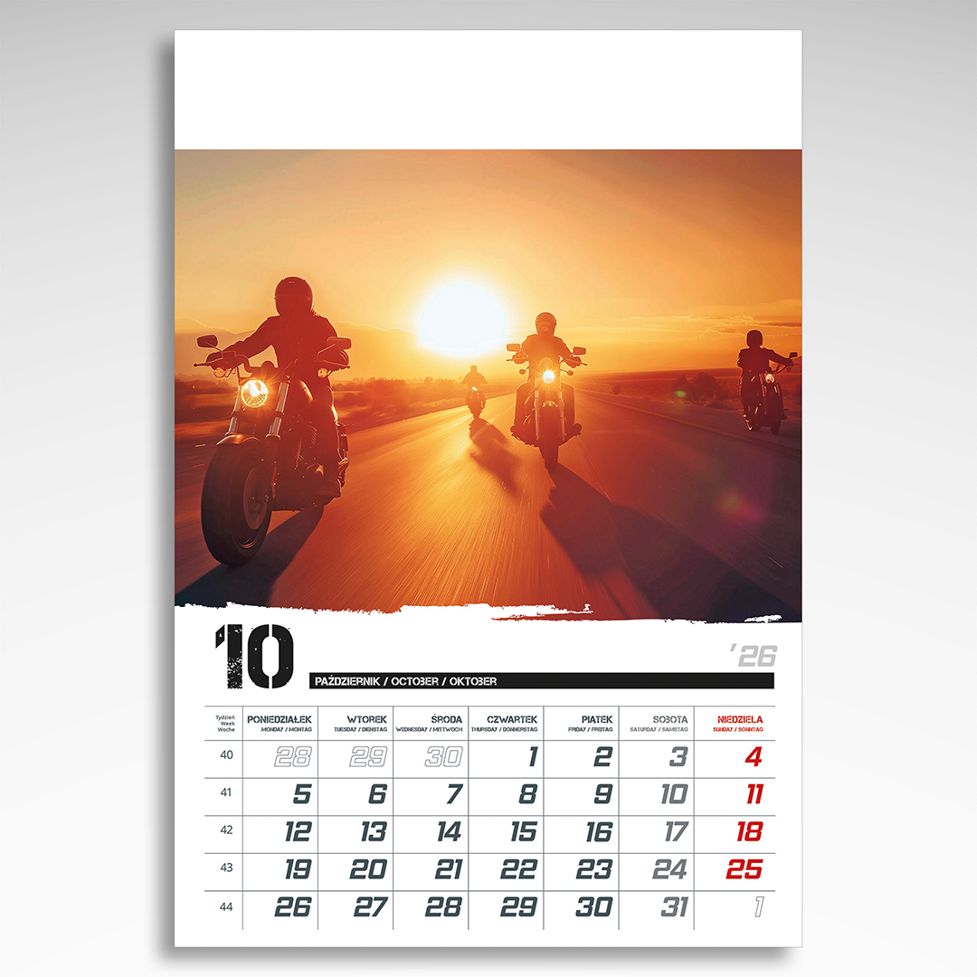 Kalendarz wieloplanszowy Świat Motocykli (20szt.) - 6 Kalendarz wieloplanszowy Świat Motocykli (20szt.) - obrazek 4