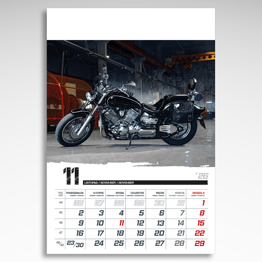 Kalendarz wieloplanszowy Świat Motocykli (20szt.) - 5 Kalendarz wieloplanszowy Świat Motocykli (20szt.) - obrazek 3