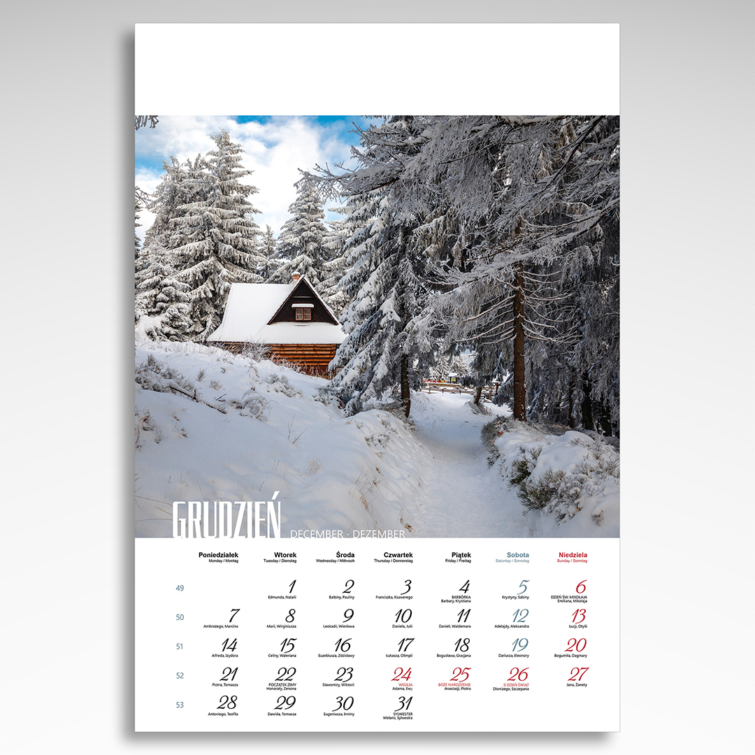 Kalendarz wieloplanszowy Beskidy (20szt.) - 4 Kalendarz wieloplanszowy Beskidy (20szt.) - obrazek 2
