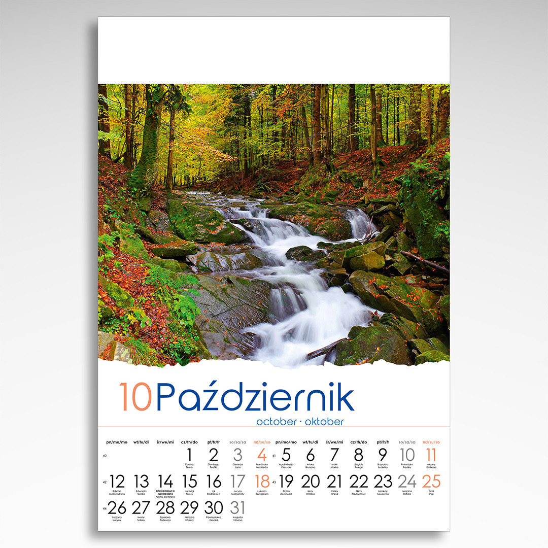 Kalendarz wieloplanszowy Polskie Pejzaże (20szt.) - 6 Kalendarz wieloplanszowy Polskie Pejzaże (20szt.) - obrazek 4