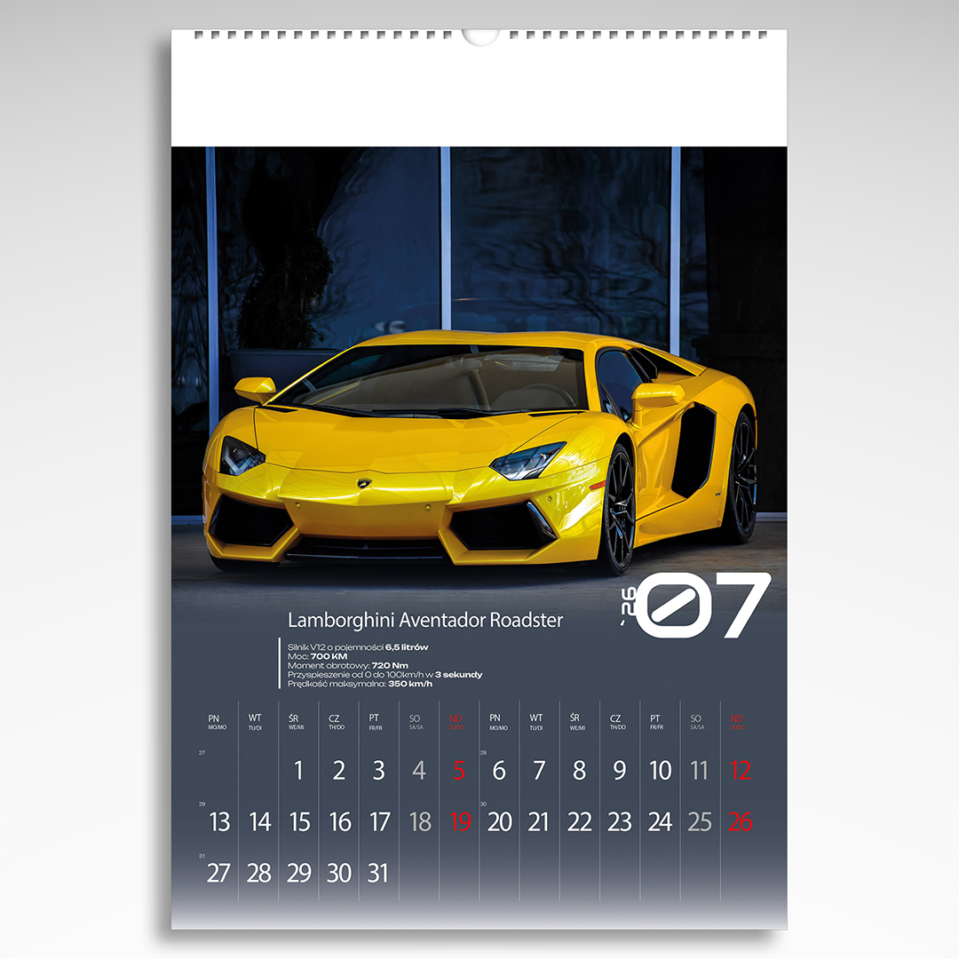 Kalendarz wieloplanszowy Sport Cars (20szt.) - 9 Kalendarz wieloplanszowy Sport Cars (20szt.) - obrazek 7