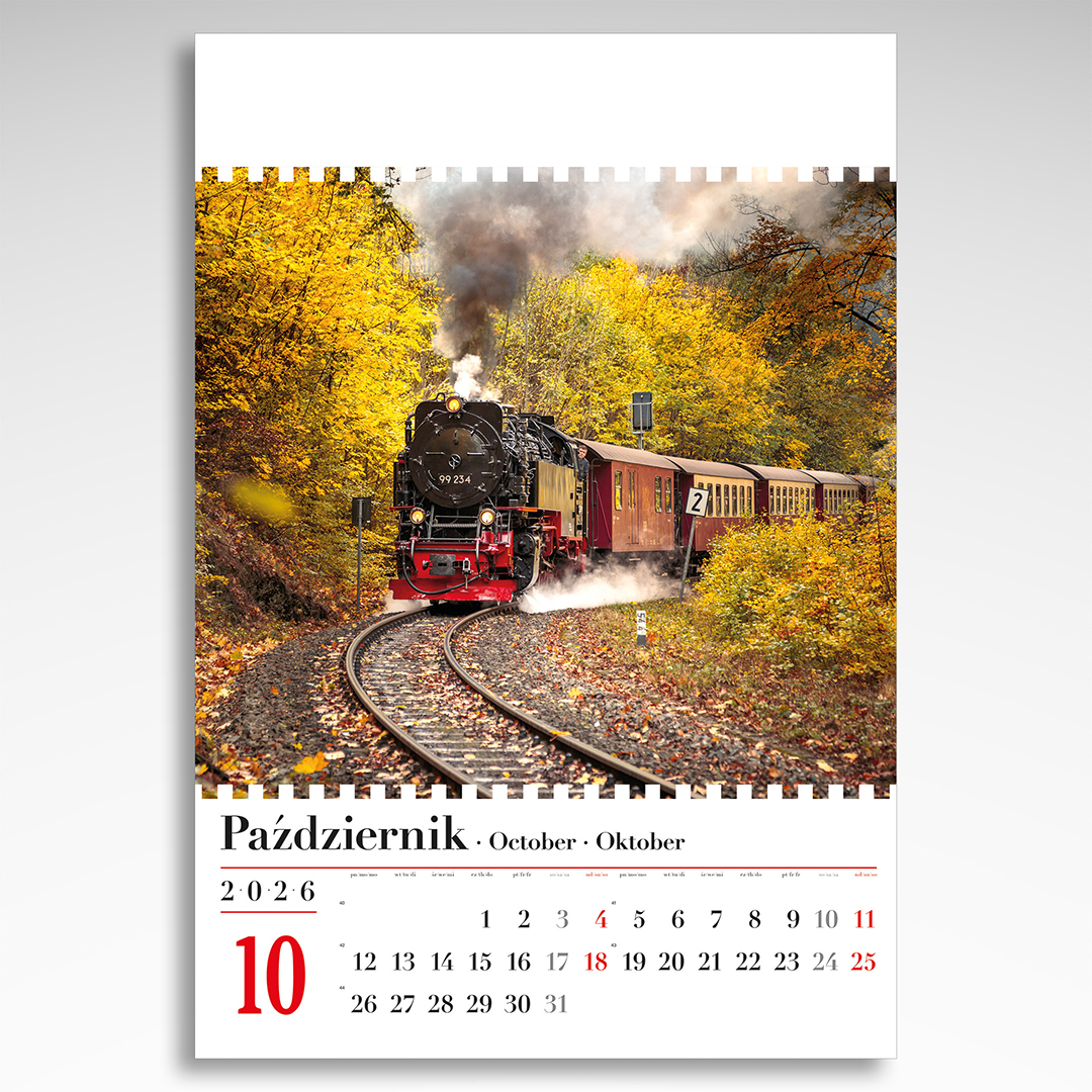 Kalendarz wieloplanszowy Parowozy (20szt.) - 6 Kalendarz wieloplanszowy Parowozy (20szt.) - obrazek 4