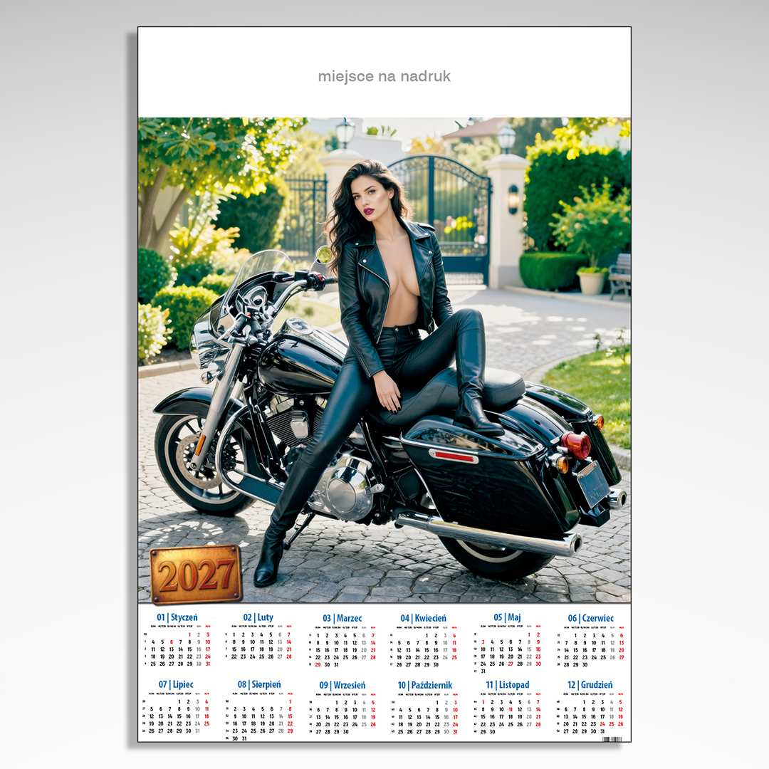 Kalendarz planszowy Motocyklistka