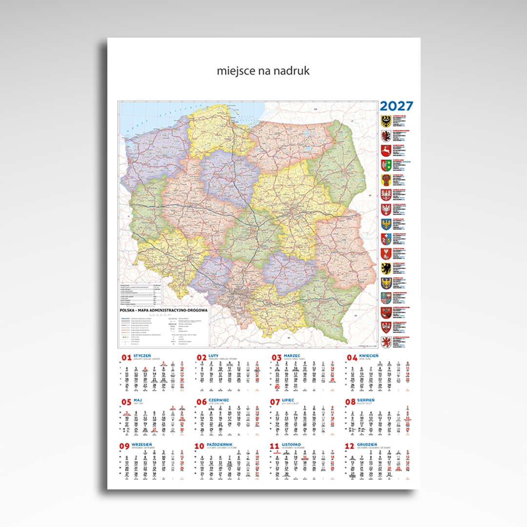 Kalendarz planszowy Mapa Polski